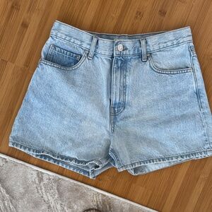 Mango Light Blue Denim Women's Shorts